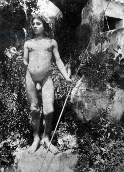 Naked young boy (Обнажённый мальчик), c.1900