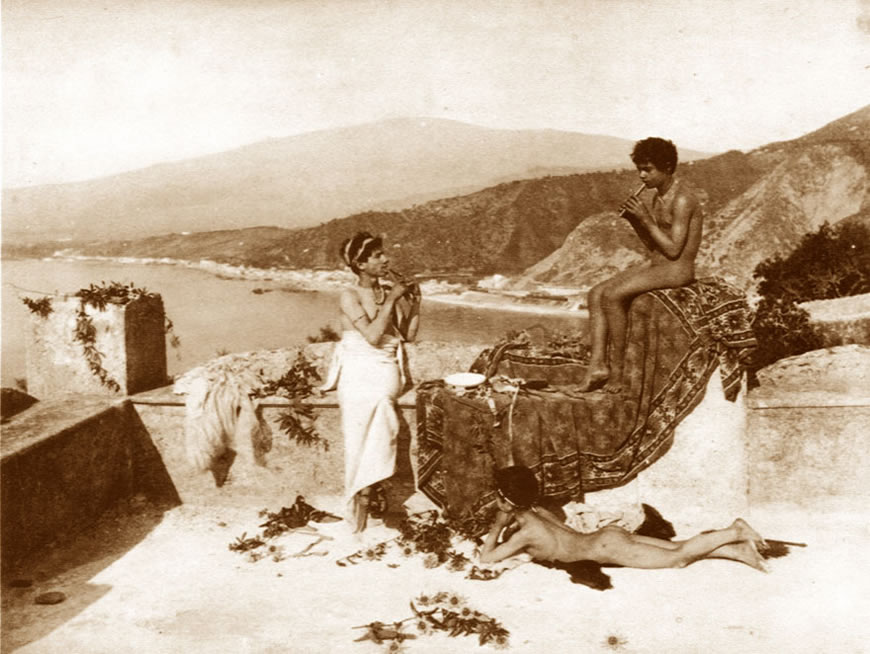 La terrazza a Taormina (Терраса в Таормине), c.1895