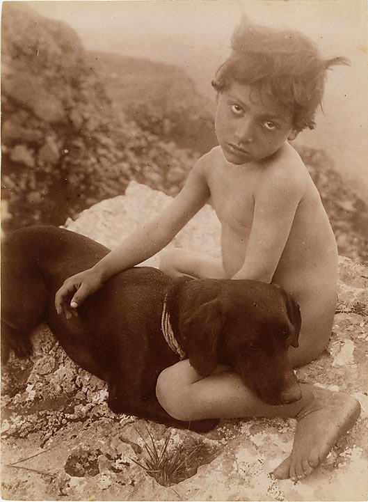 #0276, A child (a child faun) and a dog (Ребёнок и собака), c.1895