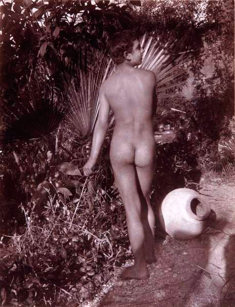 #1077, Back View of a Nude Sicilian Boy (Вид со спины нагого сицилианского мальчика), 1895-1900s