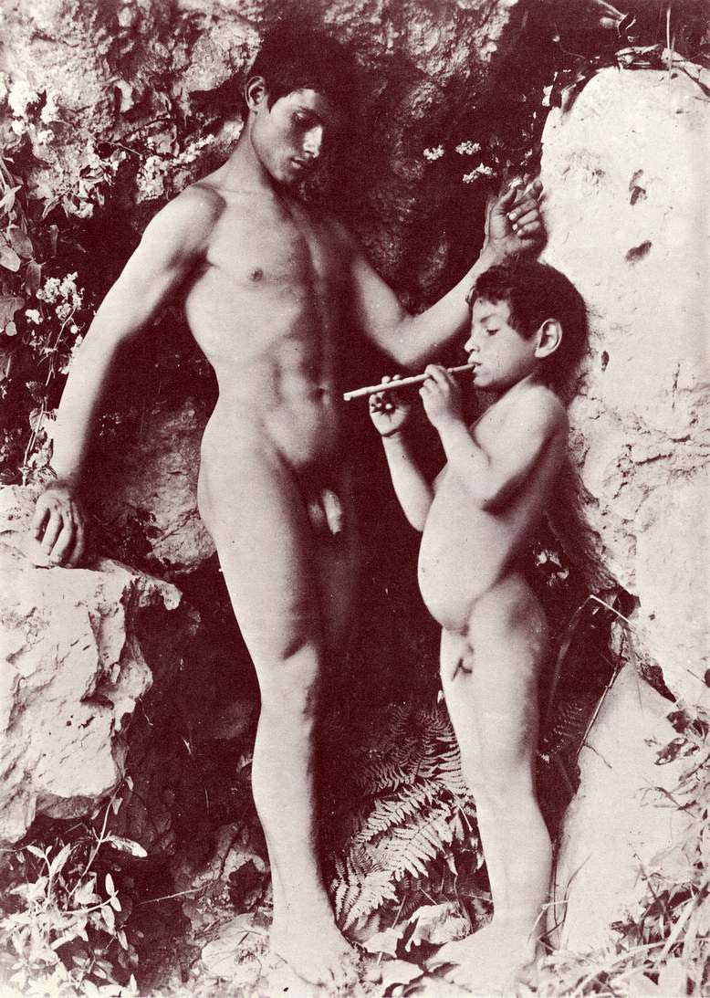 Due ragazzi nudi in una grotta (Два голых мальчика в гроте), 1890s