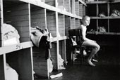 In the storage room of the juvenile detention center