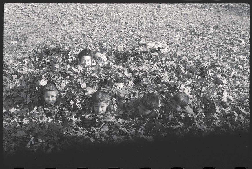 Children buried in leaves (Дети, зарывшиеся в листья), 1940-1979