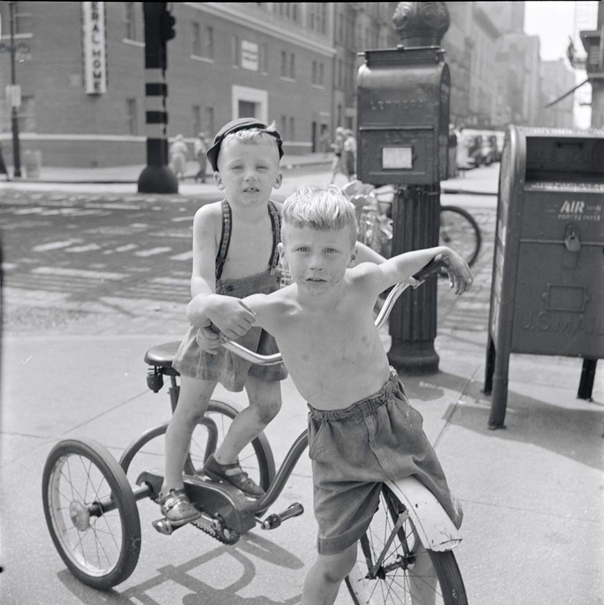 Boys on tricycle (Мальчики на трицикле), 1940-1979