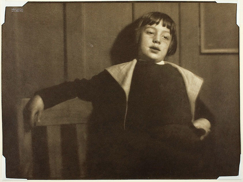 Portrait of Young Boy with Arm Across Back of Chair / Hans Kühn (Портрет мальчика, с рукой на спинке кресла / Ханс Кюх), c.1906