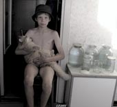 Boy with a cat