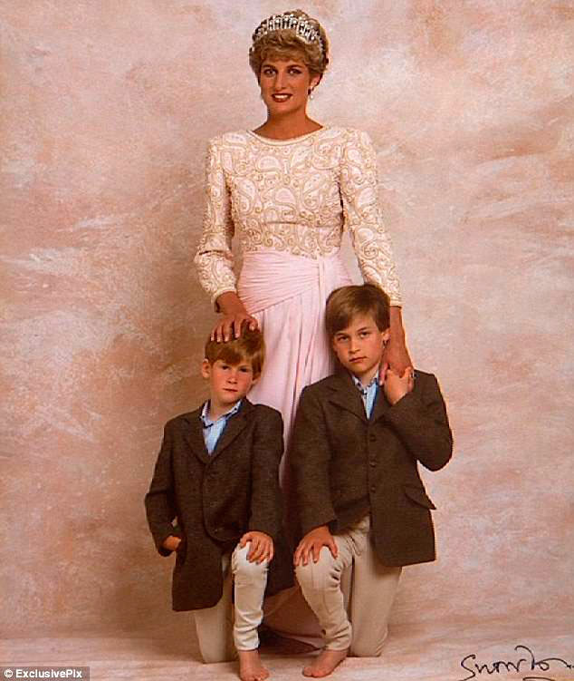 Princess Diana with Princes Harry and William (Принцесса Диана с принцами Гарри и Вильямом)