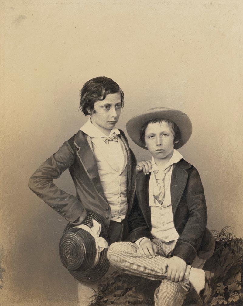 Albert Edward, Prince of Wales and Prince Alfred (Альберт Эдвард, принц Уэльский и принц Альфред), 1855