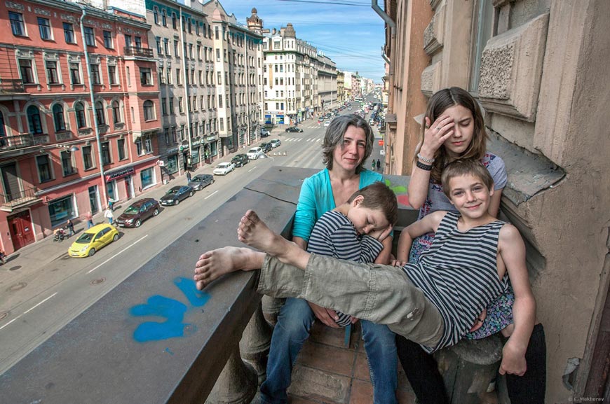 Оксана, Тимофей, Алиса и Ричард. Средний проспект, 2016