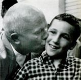 Khrushchev kisses Sam Garst