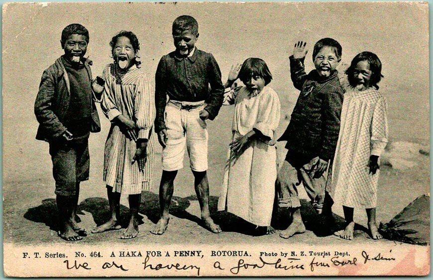 A haka for a penny (Танец Хака за пенни), 1905