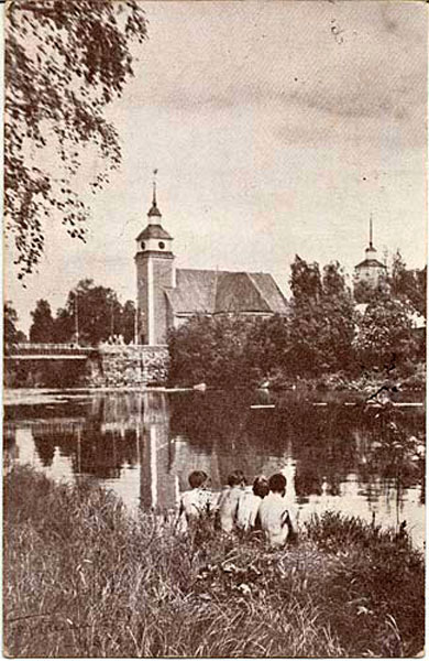 Badande gossar och kyrkan (Купающиеся мальчики и церковь), 1940