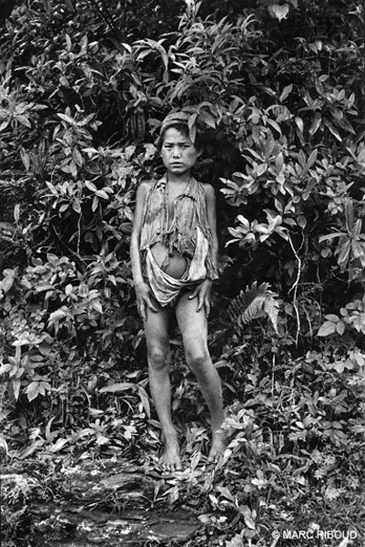 The wild boy taken out from the jungle sees a photographer for the first time, 1956