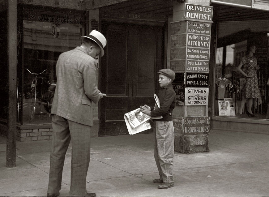 Newsboy (Продавец газет), Oct.1939