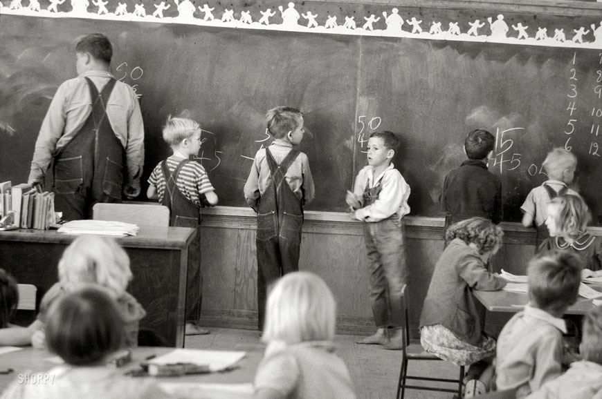 Third grade classroom (Комната третьего класса), Feb.1942