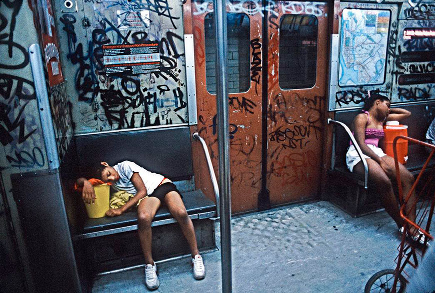 Sleeping in the subway (Заснувший в метро), 1980s