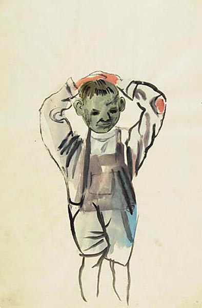 Boy with hands held over head (Мальчик с руками над головой), c.1930