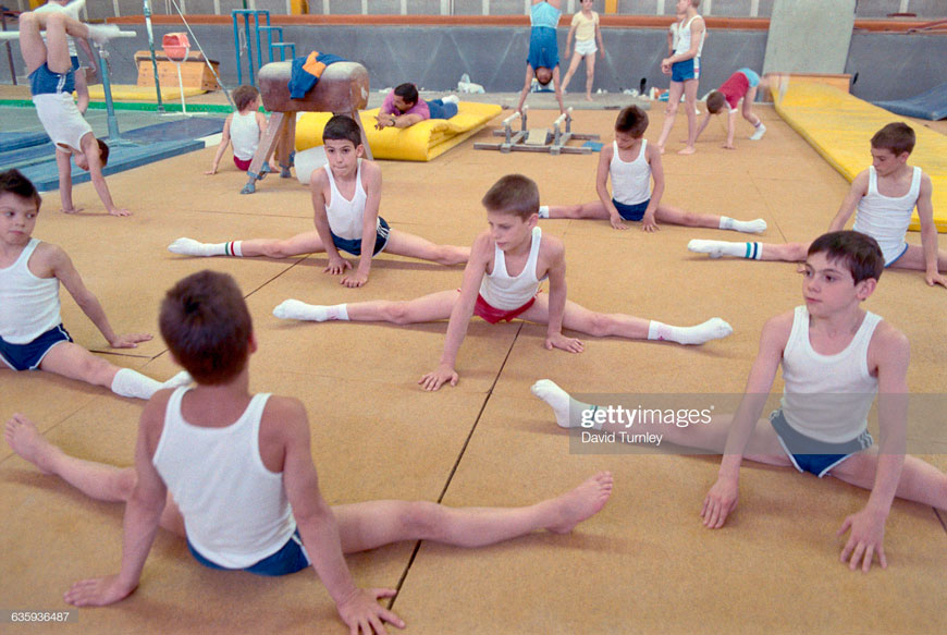 Gymnasts at Hungarian Sports School (Гимнасты в спортивной школе), 1980s