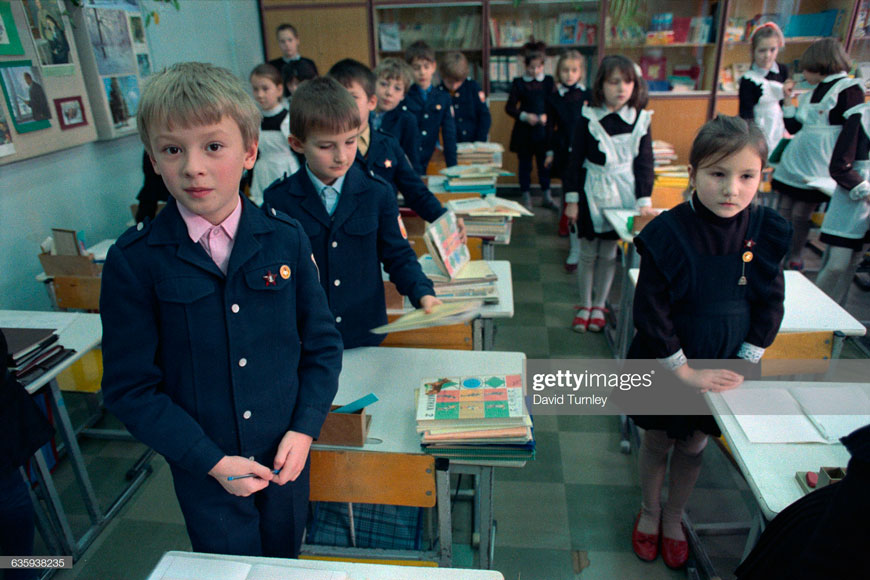 Schoolchildren Standing at Their Desks (Дети, стоящие у своих парт), 1980s