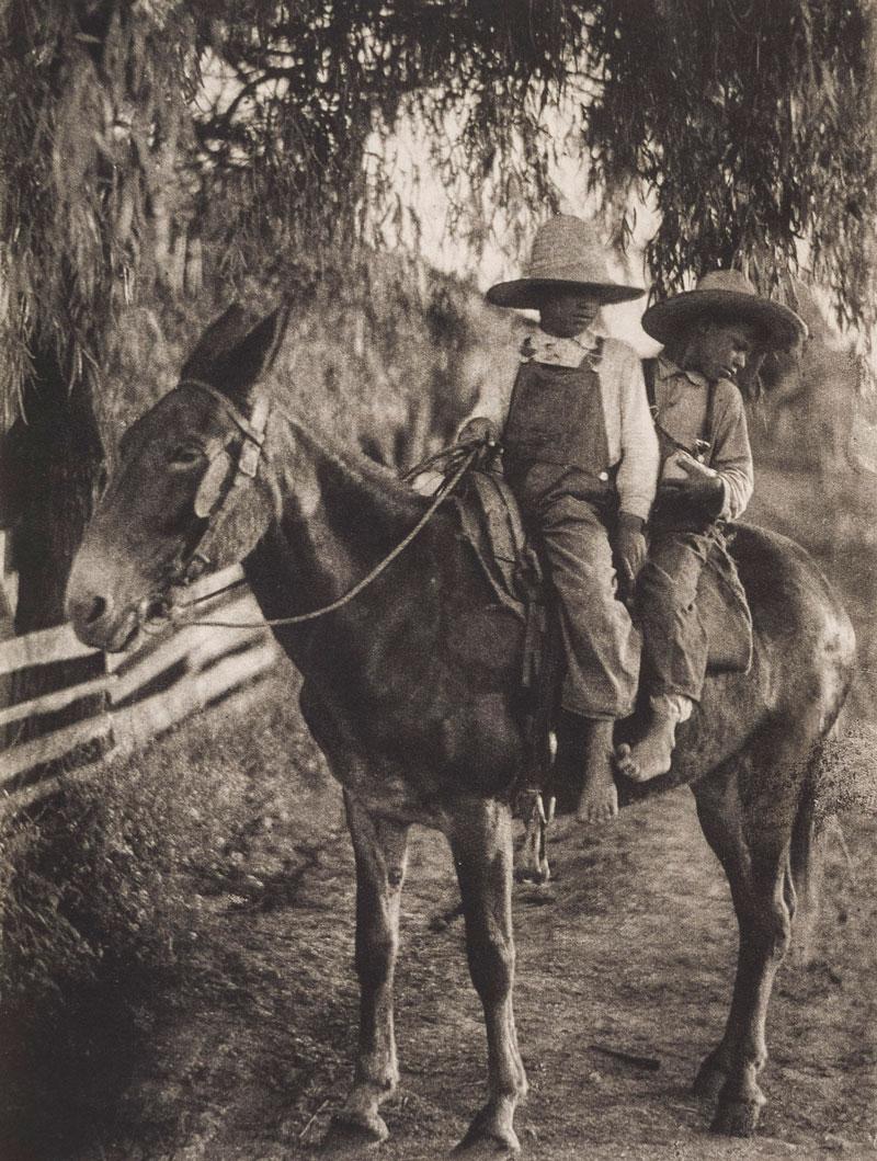 [Two boys riding a mule (Два мальчика на муле)], 1933