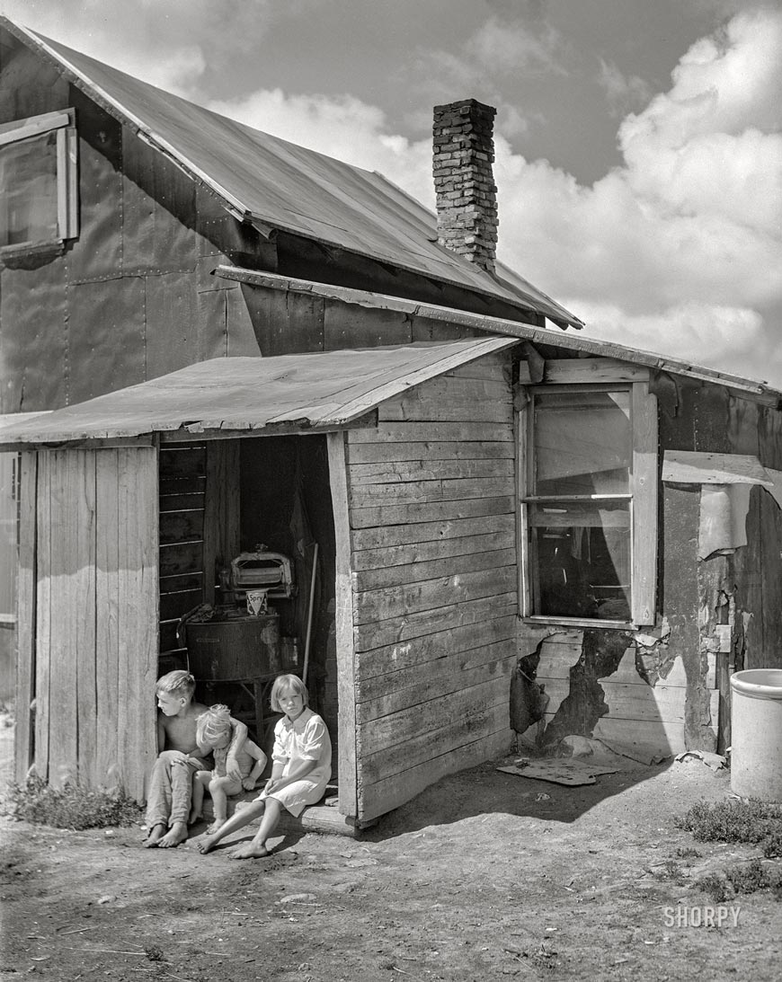 Children of FSA borrower on cut-over land (Дети заёмщика FSA на отведённой для них земле), July 1941