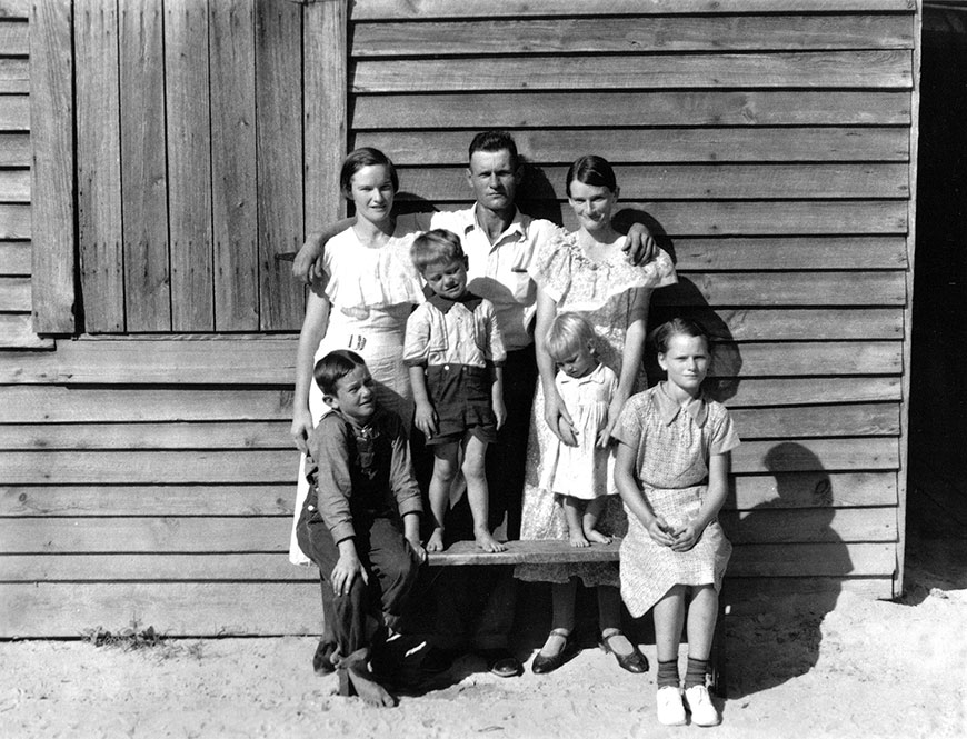 Floyd Burroughs and Family (Флойд Бурроус с семьёй), 1936