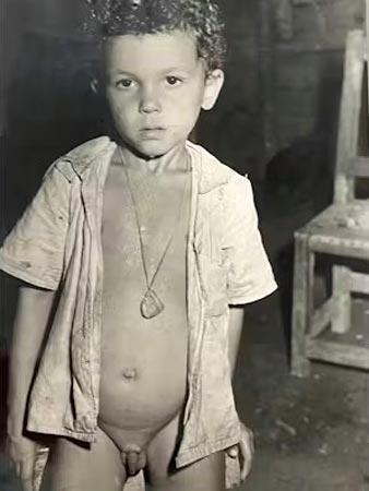 Niño campesino, pobreza en Cuba (Крестьянский ребенок, бедность на Кубе), 1950