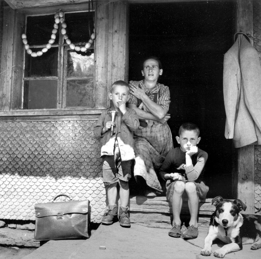 Rosa Felder with Josef and Toni, 1947