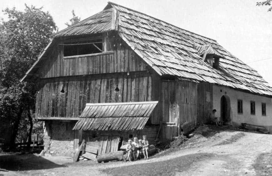 Hlevčec-svinjak ob koncu hiše (Хлевчец - свинарник в конце дома), Aug.1951