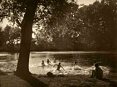 Bathing in the village Kamenka