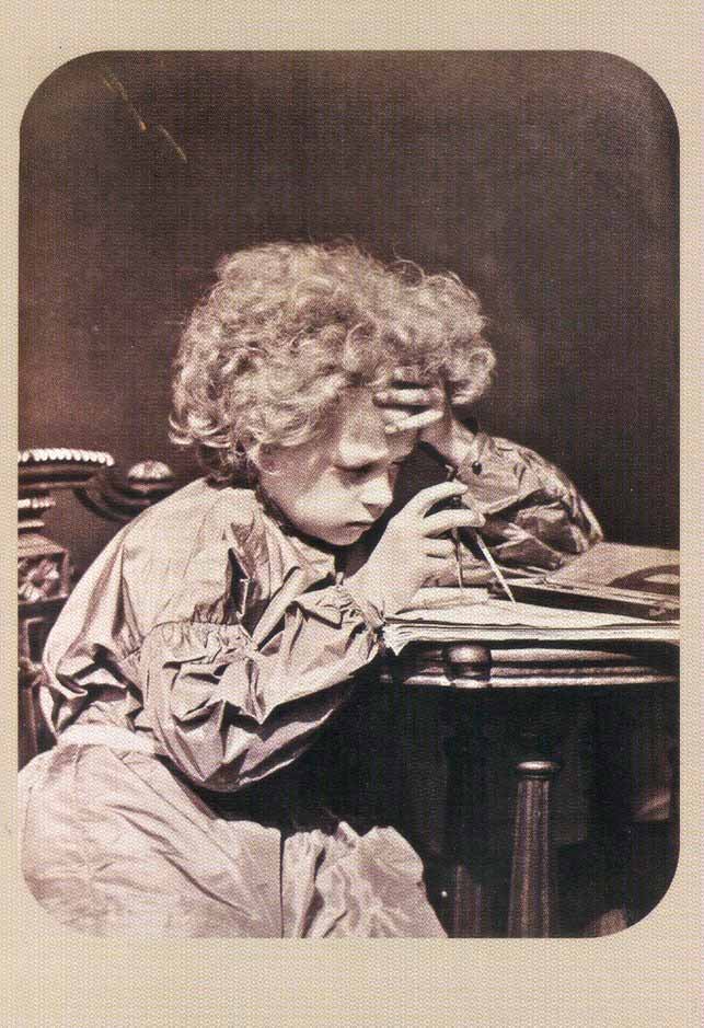 Занимающийся мальчик (A boy studying), c.1870