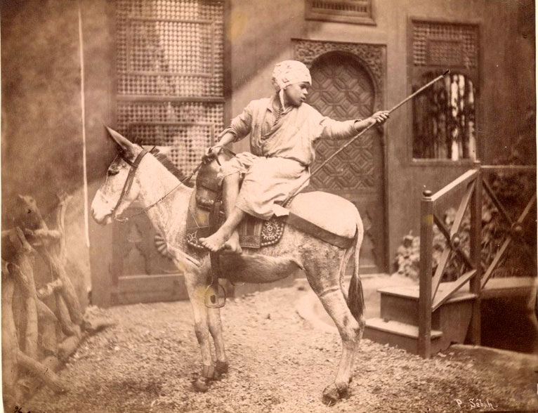 [Boy riding donkey / Мальчик на осле], 1860-1880s