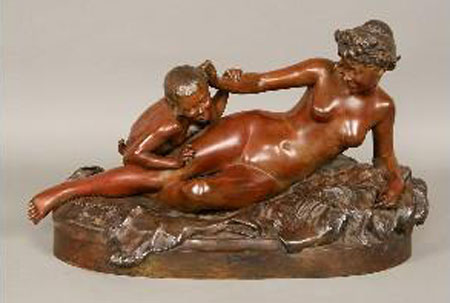 A classical maiden lying with satyr (Классическая дева, лежащая с сатиром)