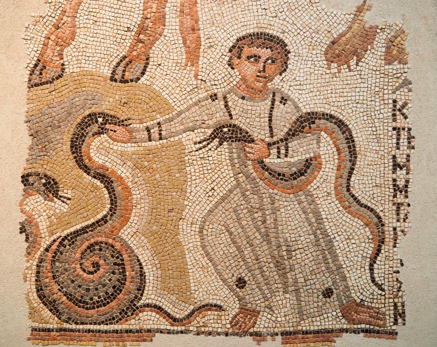 Boy playing with snakes (Мальчик, играющий со змеями), V A.D.