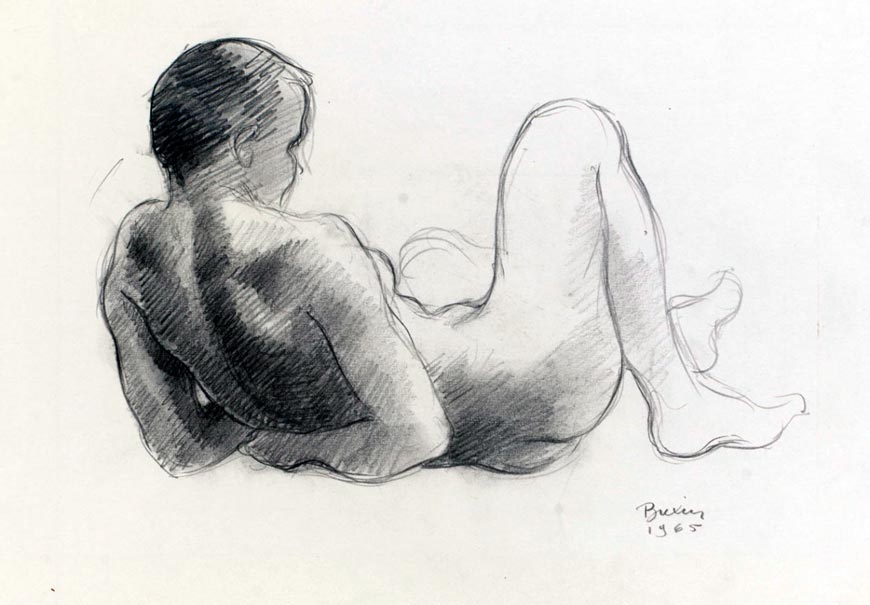 Adolescent garçon coucé de dos (Лежащий мальчик-подросток со спины), 1965