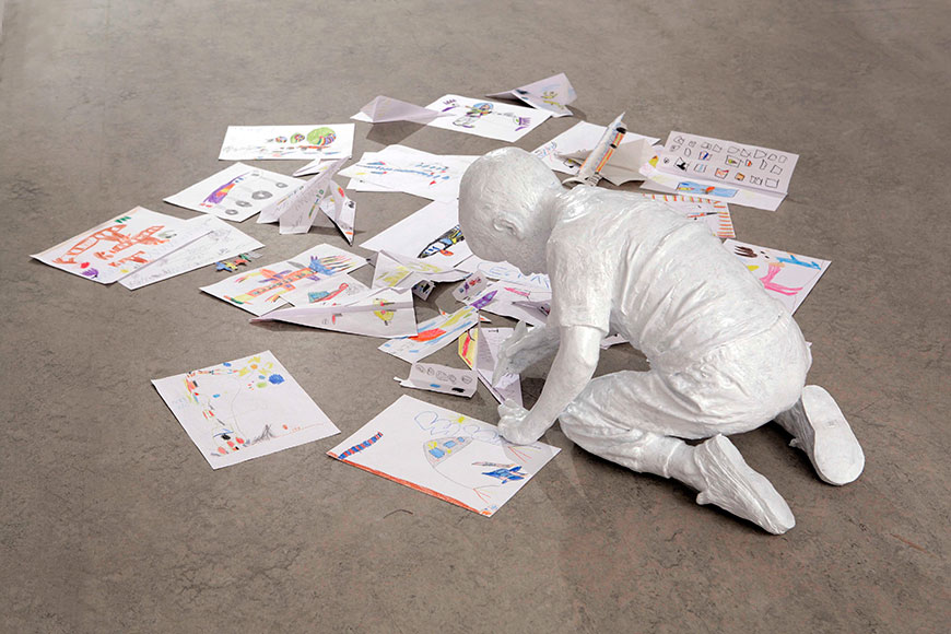 Niño haciendo aviones de papel (Мальчик, делающий бумажные самолётики), 2008