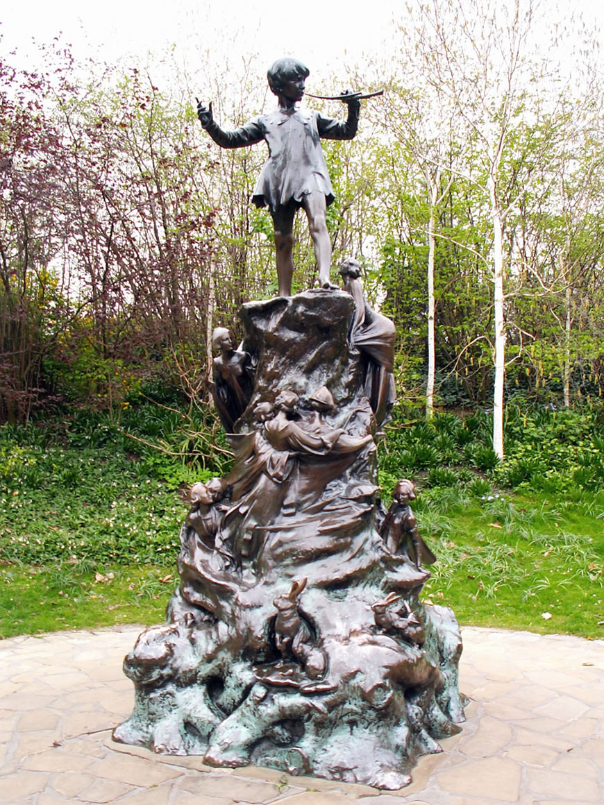 Statue of Peter Pan (Статуя Питера Пена), Kensington Gardens, London, England, 1910-1920