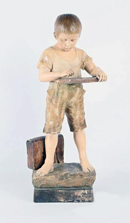 Schoolboy with slate (Школьник с доской)