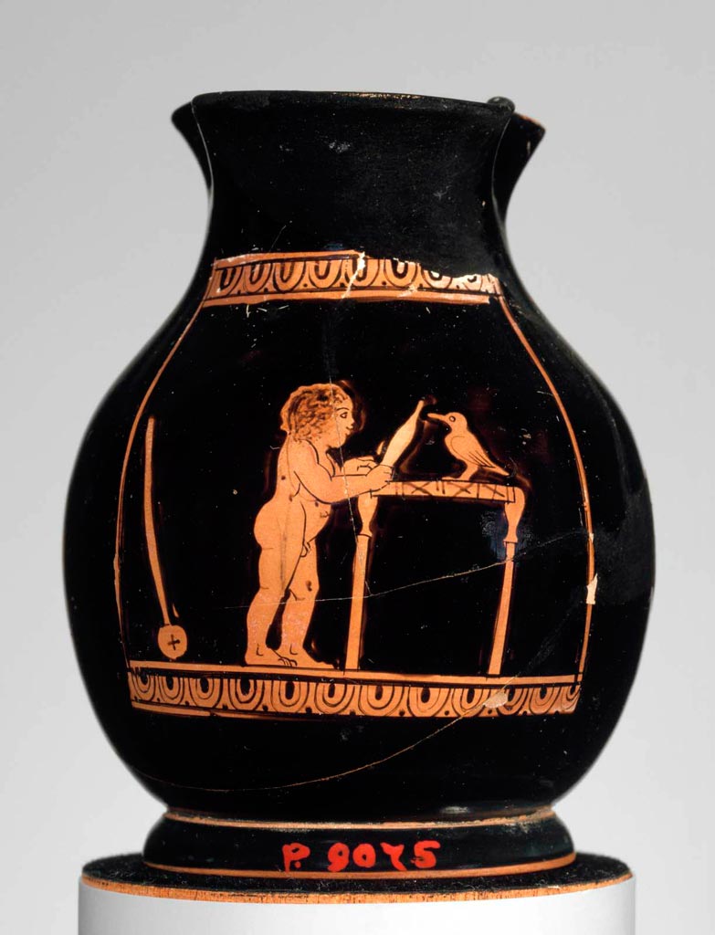 Nude boy with his pet bird (Нагой мальчик с птенчиком) c.425-460 B.C.