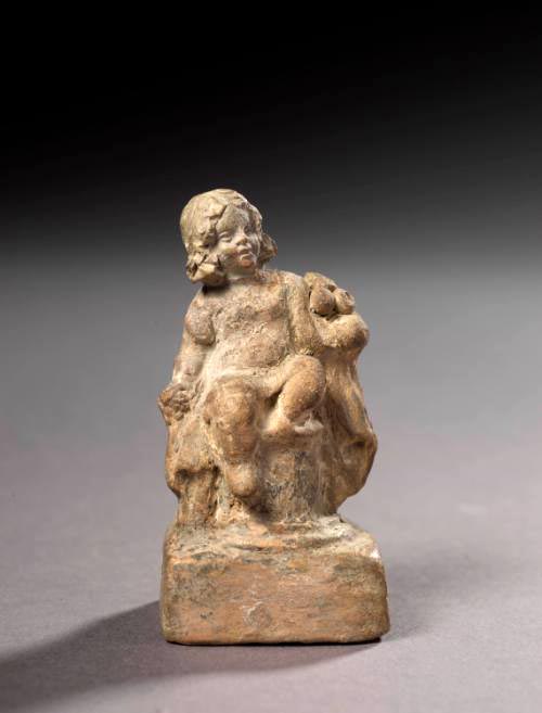 Young boy holding a bunch of fruit (Мальчик с корзиной фруктов), III B.C.