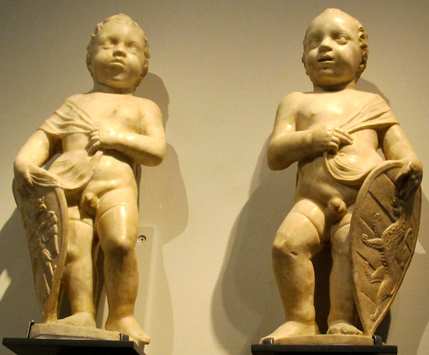 Due putti con scudi (Два херувима со щитами), c.1500