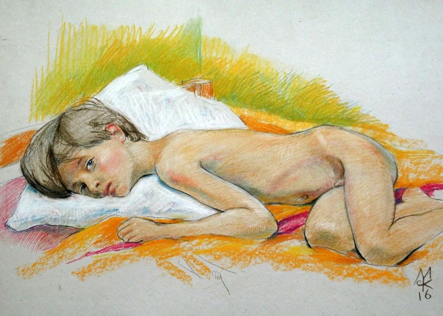 Лежащий мальчик (Lying boy), 2016