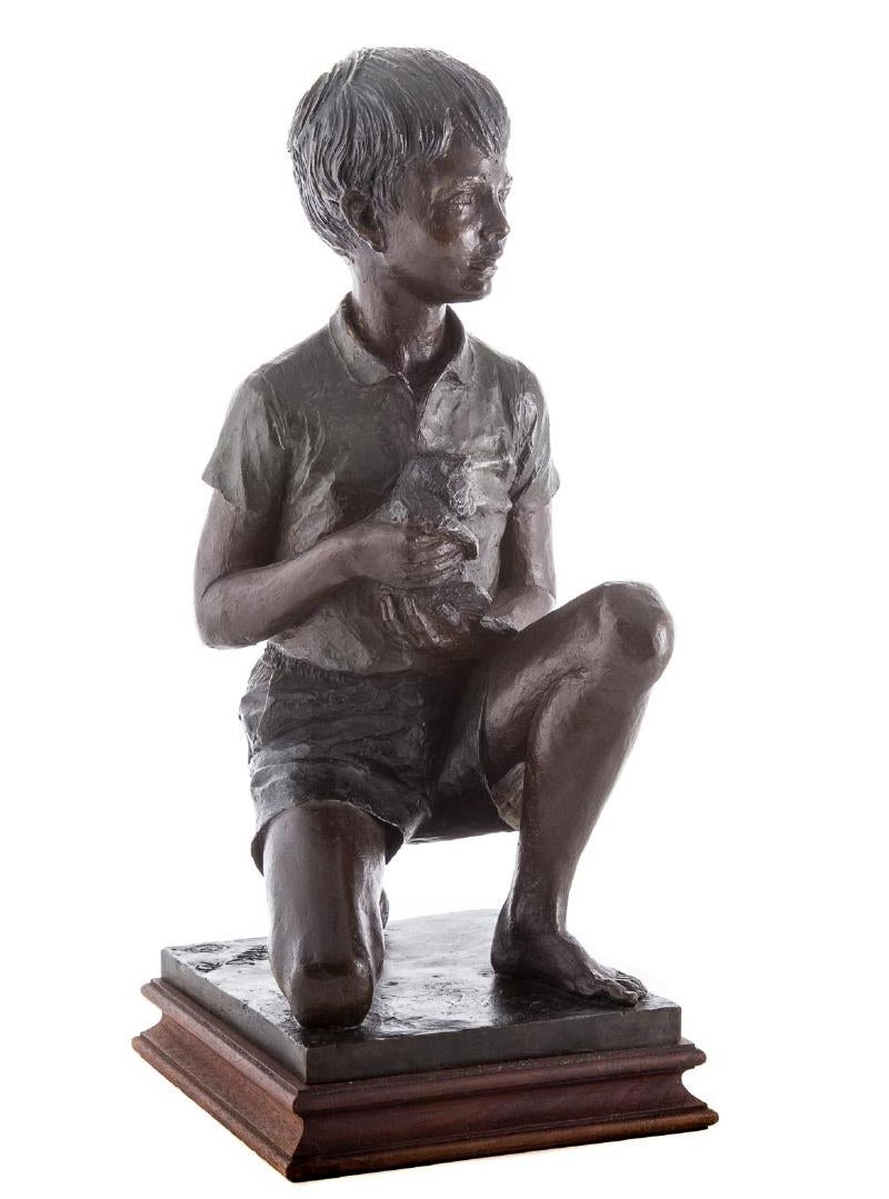 Boy with kitten (Мальчик с котёнком), 1970