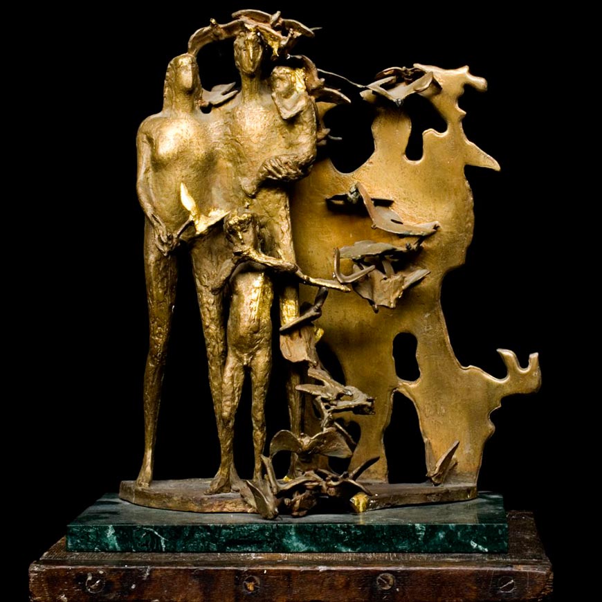 Familia con palomas y sombra (Семья с голубями и тенью), 2011