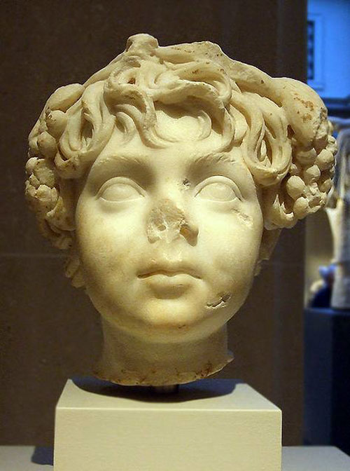 Head of a Boy Wearing a Wreath (Голова мальчика в венке), mid II A.D.