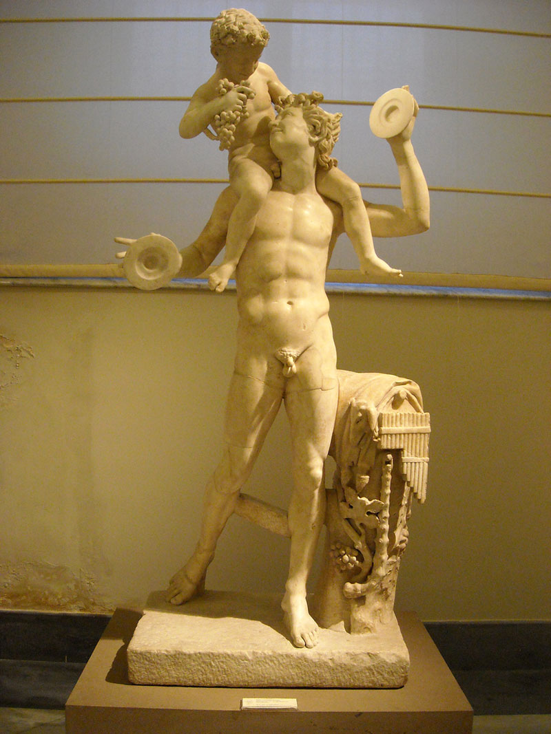 Satyr with the infant Dionysos (Сатир и Дионисий-ребёнок), II A.D.