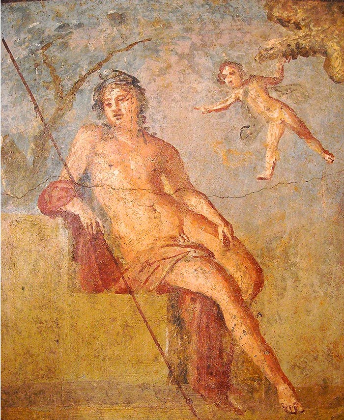 A Cupid leads Zeus' eagle to sleeping Ganymede (Амур ведет Зевса-орла к спящему Ганимеду)