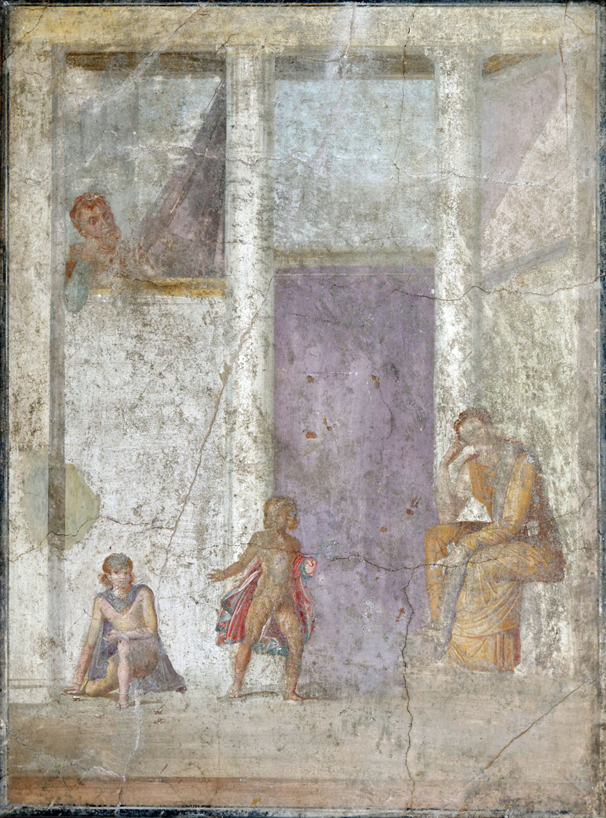 Medea sits with a sword at her side whilst her children play (Медея сидит с мечом на своей стороне в то время как ее дети играют), I A.D.