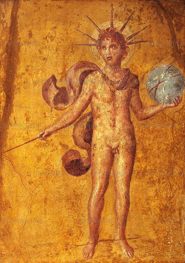 Apollo-Helios with sphaera and whip (Апполон-Гелиос со сферой и кнутом), I A.D.