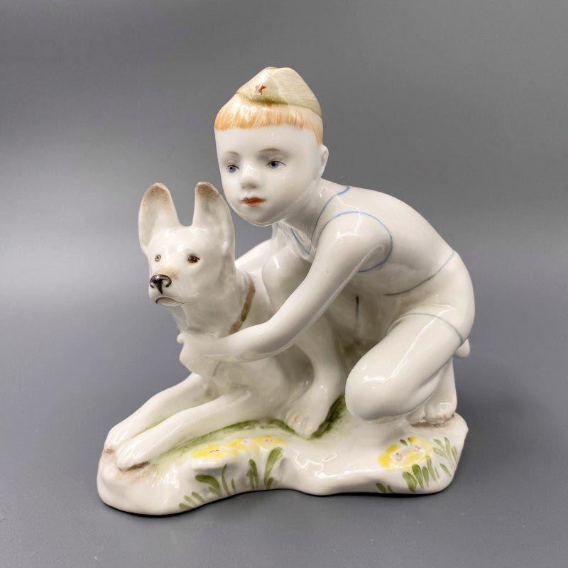 Мальчик с собакой (A boy with a dog), 1950-е